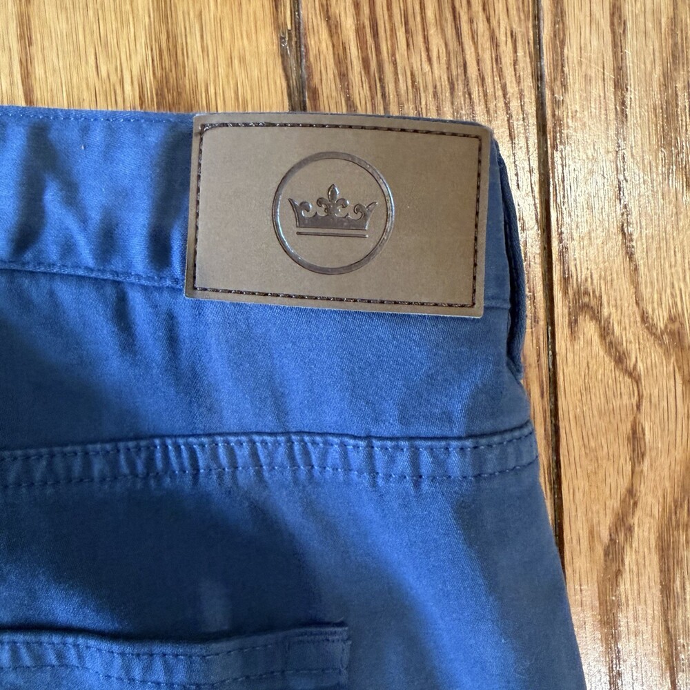 Peter Millar Crown Sport 5 Pocket Pants Mens 42x32 Blue Stretch Cotton